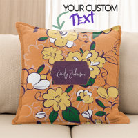 Retro-Blumen-Muster mit Gänseblümchen Orange Herbs
