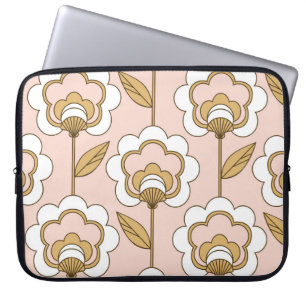 Retro Blumen: nahtlos Vintages Muster. Laptopschutzhülle