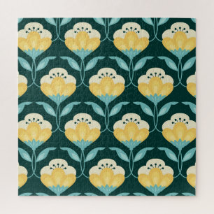 Retro-Blumen-Nahtloses-Vintage-Muster
