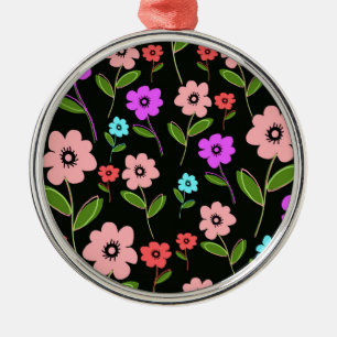 Retro Blumen Ornament Aus Metall