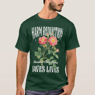 Retro-Blumen-Schadensbegrenzung rettet Leben Überd T-Shirt
