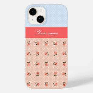 Retro-Blumen und Punkte Case-Mate iPhone 14 Hülle