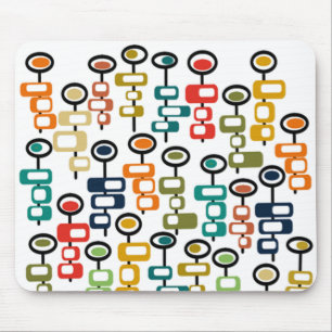 Retro-Blumengarten Mousepad