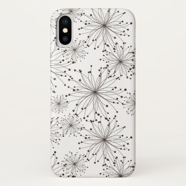 Retro Blumenhintergrund Case-Mate iPhone Hülle (Rückseite)