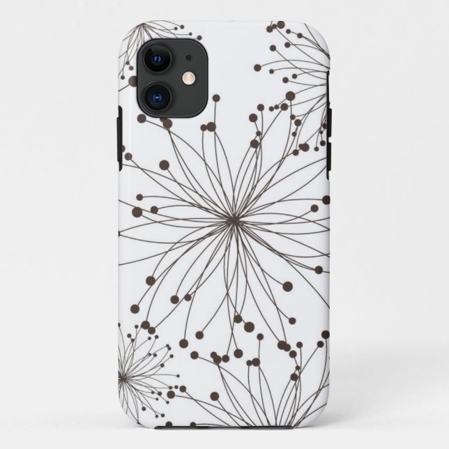 Retro Blumenhintergrund Case-Mate iPhone Hülle (Rückseite)