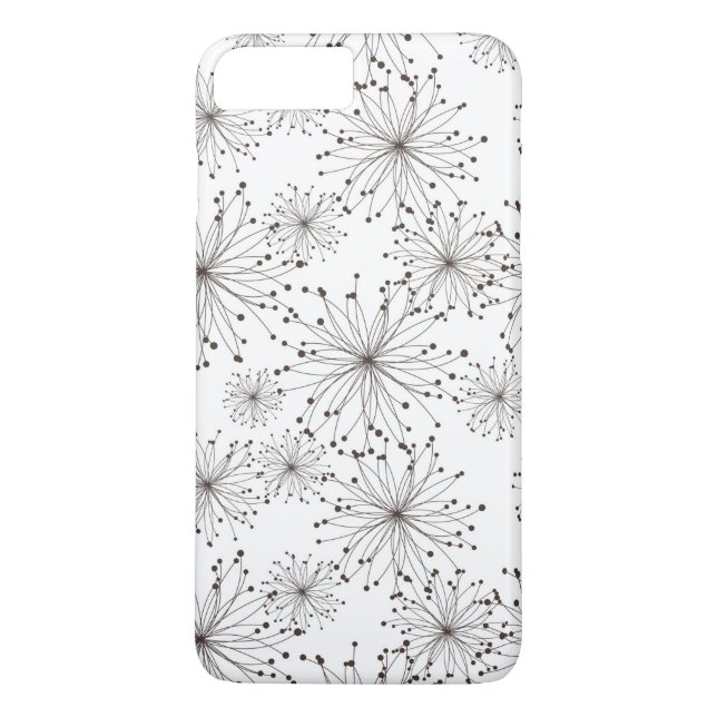Retro Blumenhintergrund Case-Mate iPhone Hülle (Rückseite)