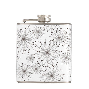 Retro Blumenhintergrund Flachmann