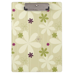 Retro Blumenhintergrund Klemmbrett