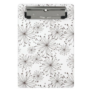 Retro Blumenhintergrund Mini Klemmbrett