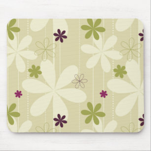 Retro Blumenhintergrund Mousepad