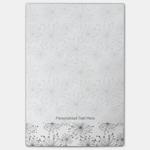 Retro Blumenhintergrund Post-it Klebezettel