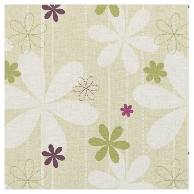 Retro Blumenhintergrund Stoff (Nahaufnahme)