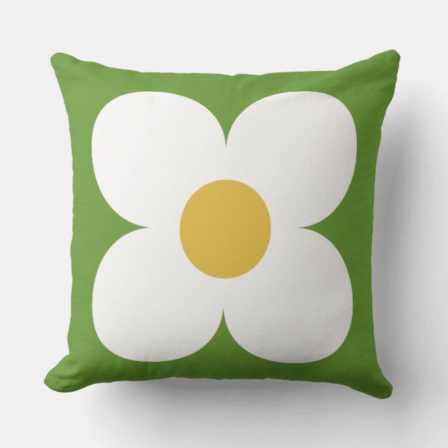 Retro-Blumenkissen Kissen (Vorderseite)