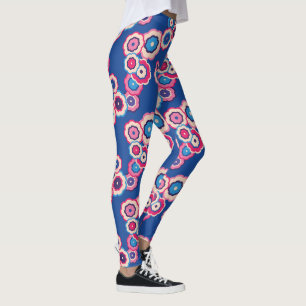 Retro-Blumenleggings Leggings