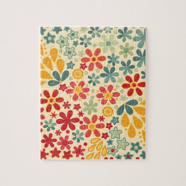 Retro. Blumenmotive (Vertikal)