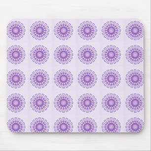 Retro Blumenmousepad, Violett Mousepad