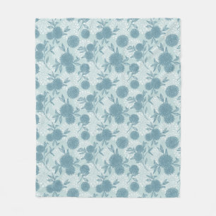 Retro Blumenmuster 2 2 Fleecedecke