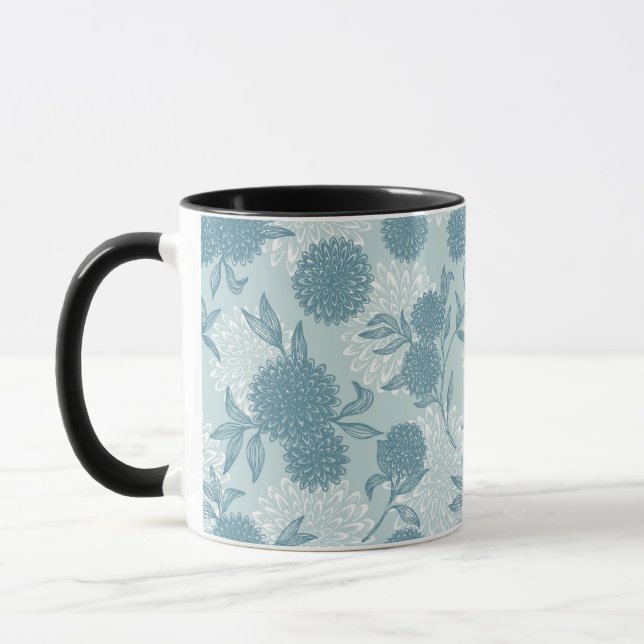 Retro-Blumenmuster 2 2 Tasse (Links)