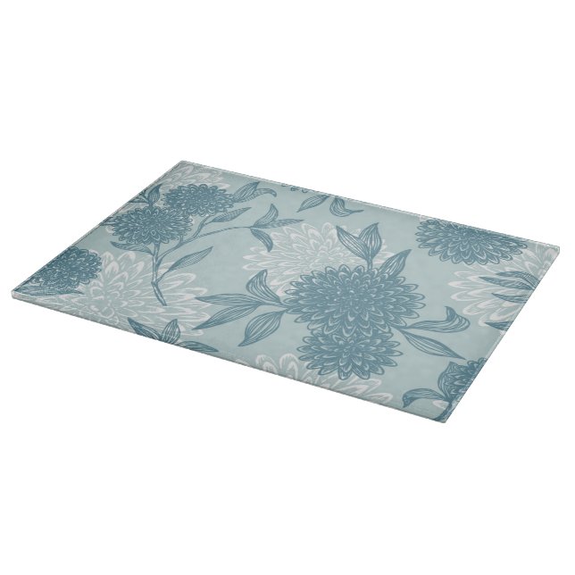 Retro Blumenmuster 2 3 Schneidebrett (Ecke)