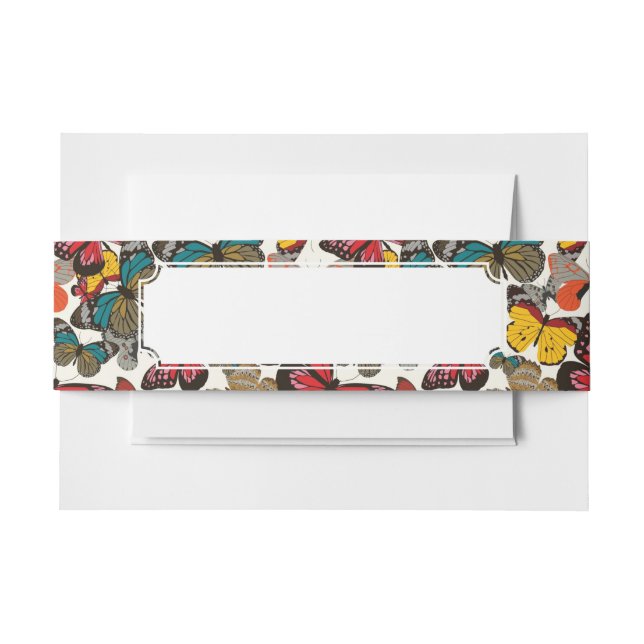 Retro Blumenmuster 2 Einladungsbanderole (Vorderseite Beispiel)
