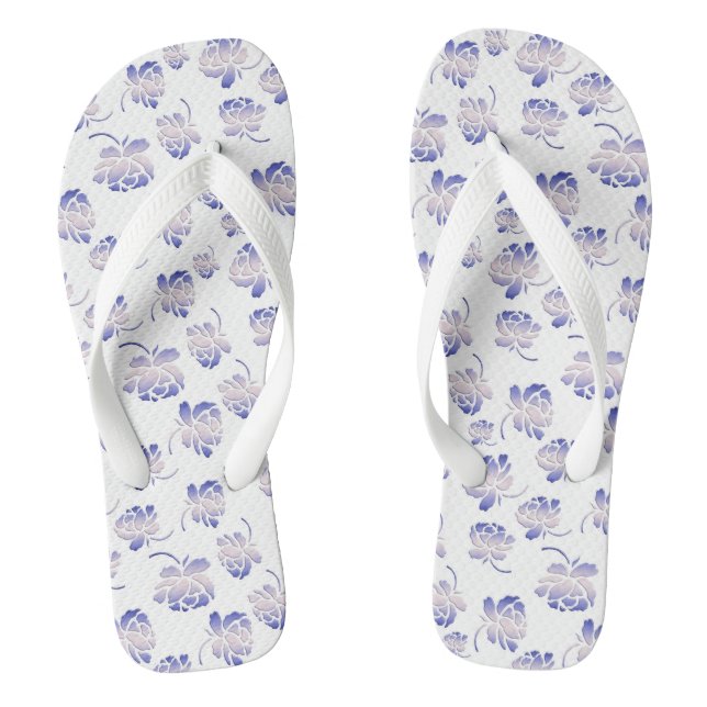 Retro Blumenmuster Flip Flops (Fußbett)
