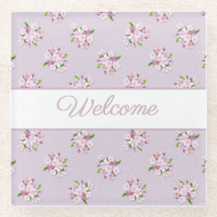 Retro Blumenmuster Glasuntersetzer