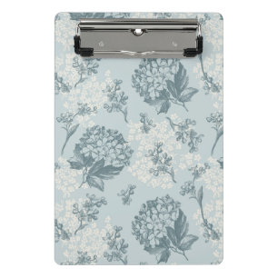 Retro Blumenmuster mit Viburnum-Blumen Mini Klemmbrett