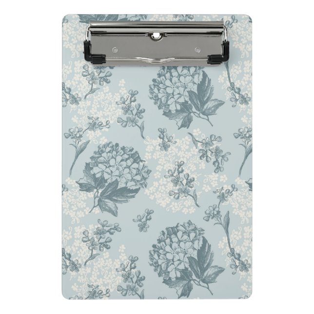 Retro Blumenmuster mit Viburnum-Blumen Mini Klemmbrett (Vorderseite)