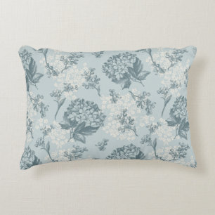 Retro Blumenmuster mit Viburnum-Blumen Zierkissen