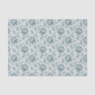 Retro-Blumenmuster mit Viburnum-Blüten Seidenpapier