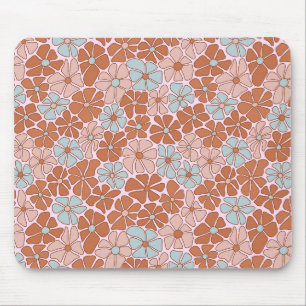 Retro-Blumenmuster nahtlos Mousepad