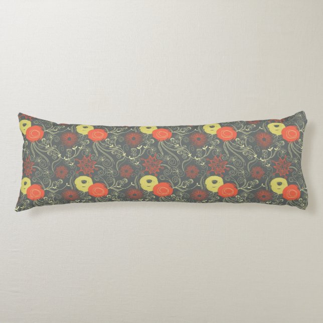 Retro Blumenmuster Seitenschläferkissen (Vorderseite)