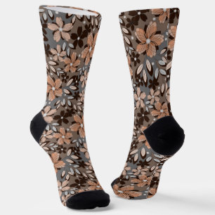Retro-Blumenmuster. Socken