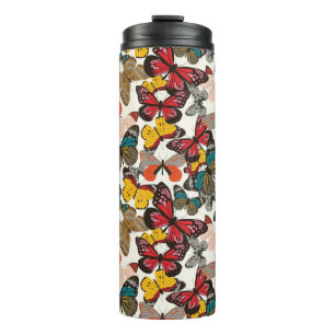 Retro Blumenmuster Thermosbecher
