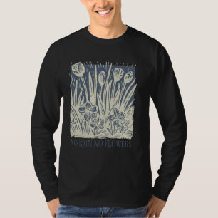 Retro-Blumenprint Damen Frühling Oberteile Kein Re T-Shirt