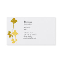 Retro BlumenRosen-Visitenkarte-modernes Goldenes