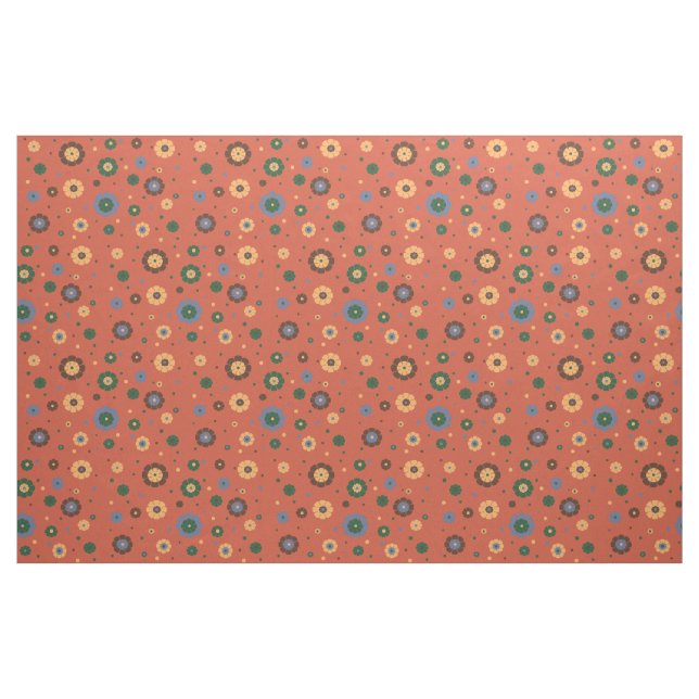 Retro-Blumenstoff Stoff (Fat Quarter (45,7 x 55,9 cm))