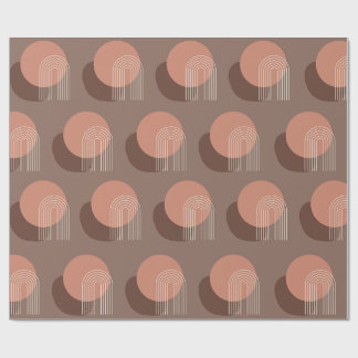 Retro Blush Brun Sunset Geschenkpapier