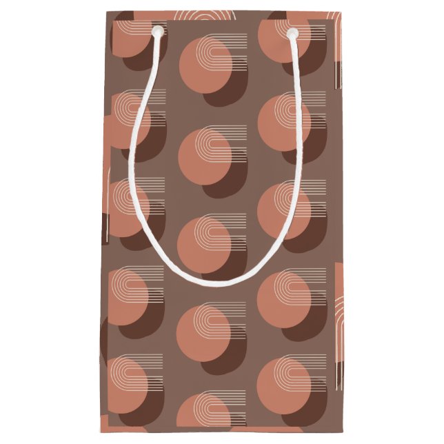 Retro Blush Brun Sunset Kleine Geschenktüte (Vorderseite)