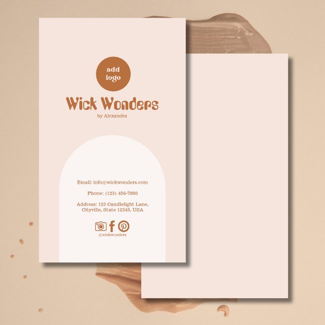 Retro Blush Pink Frische Pasta machen Visitenkarte (Von Creator hochgeladen)