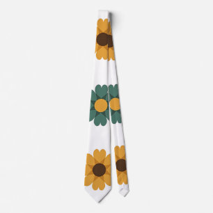 Retro-Blüten und Vintage-Botanik der 70er Jahre Krawatte