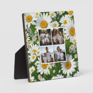 Retro-Blütendei personalisieren Sie 4 Foto Fotoplatte