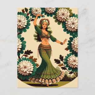 Retro Bly Dancer Postkarte