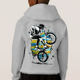 Retro Bmx Bike - Bmx Trick Jump Flatland Hoodie