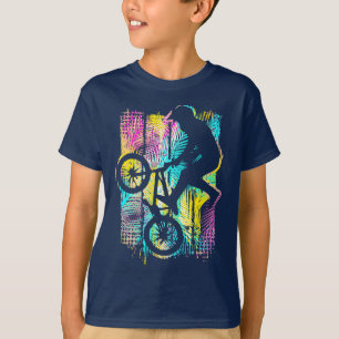 Retro Bmx Racing - farbenfroher Bmx Bike T - Shirt