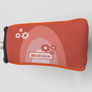 Retro-Bogen einfacher Blumenname Golf Headcover
