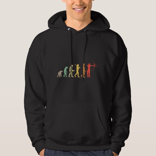 Retro-Bogenschieß-Evolution für Bogenschützen und  Hoodie (Vorderseite)