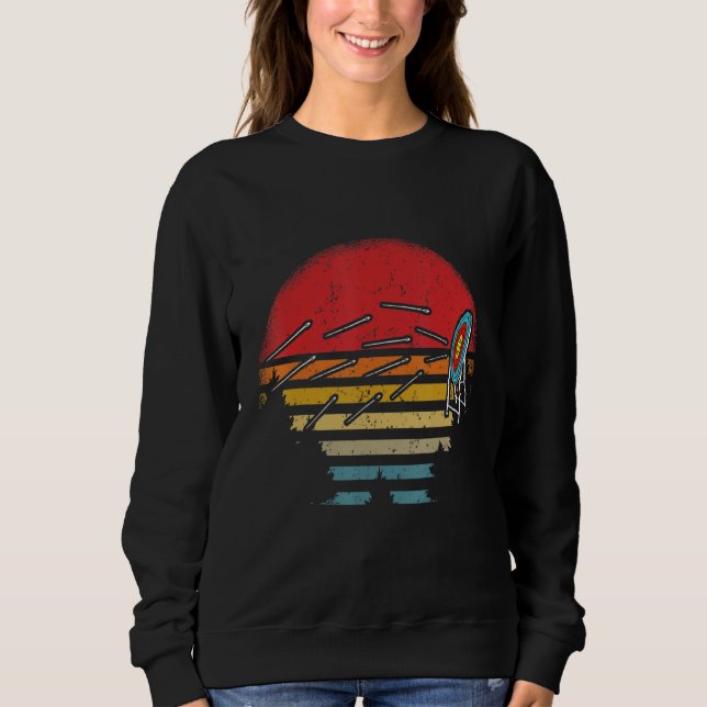 Retro-Bogenschiessscheiben-Schütze Sweatshirt (Vorderseite)