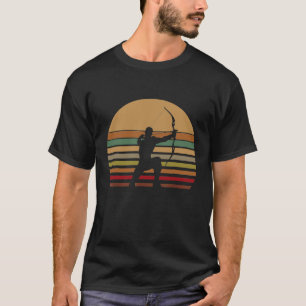 Retro Bogenschütze Bogenjäger Bogen und Pfeil Jäge T-Shirt