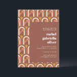 Retro Bohemisch Terracotta Floral Bat Mitzvah Einladung<br><div class="desc">Retro Bohemisch Terracotta Floral Einzigartiges Bat Mitzvah Einladung</div>